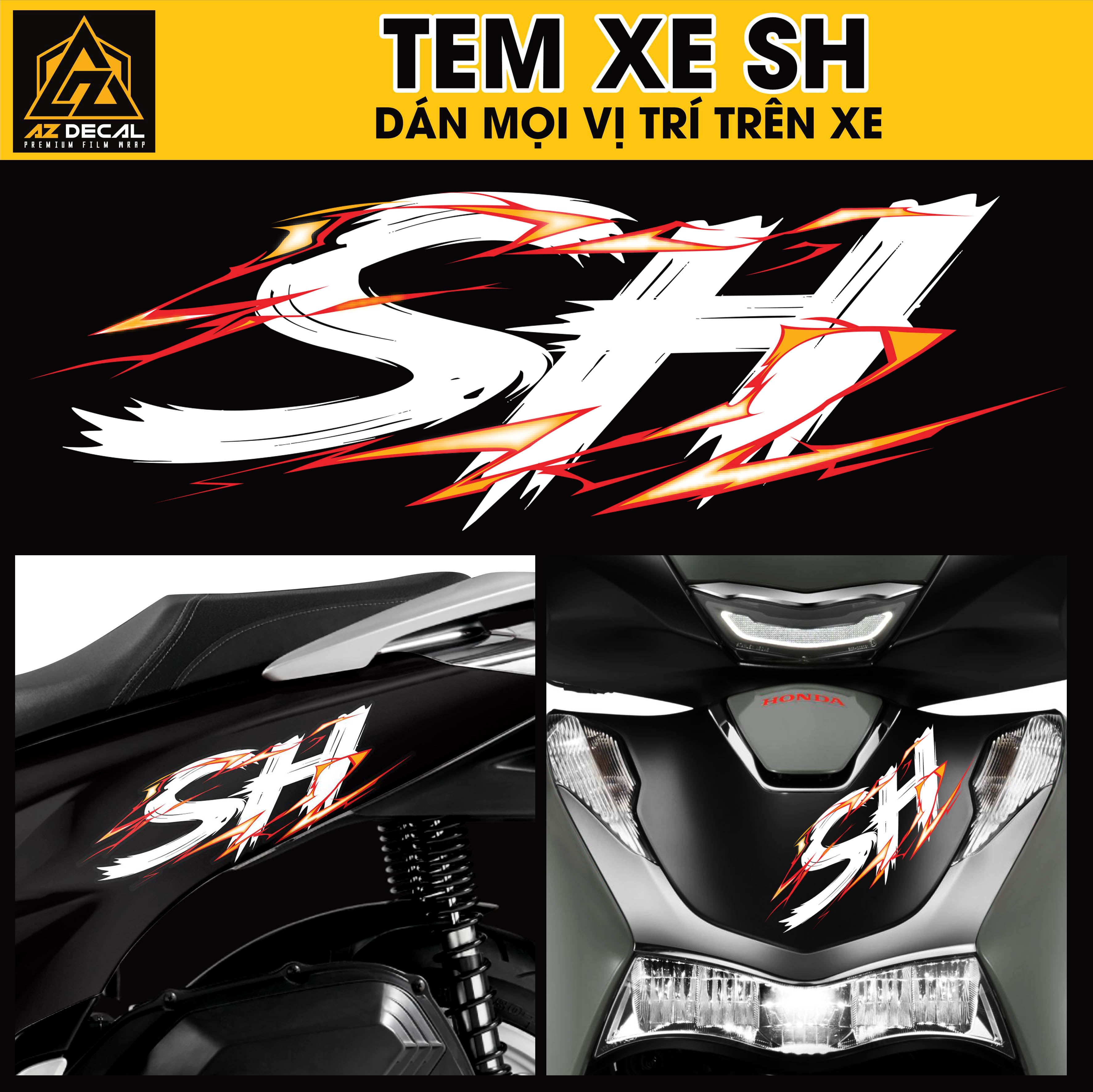Tem Đa Vị Trí Xe Máy - Tia Sét Hãng Xe SH