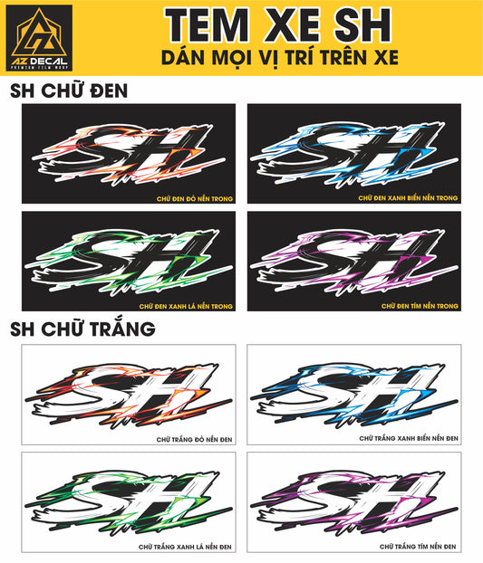 Tem Đa Vị Trí Xe Máy - Tia Sét Hãng Xe SH