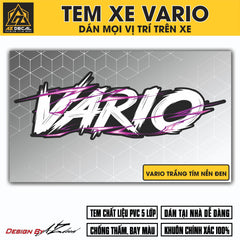 Tem Đa Vị Trí Xe Máy - Tia Sét Hãng Xe VARIO TRẮNG TÍM