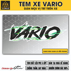 Tem Đa Vị Trí Xe Máy - Tia Sét Hãng Xe VARIO ĐEN XANH LÁ