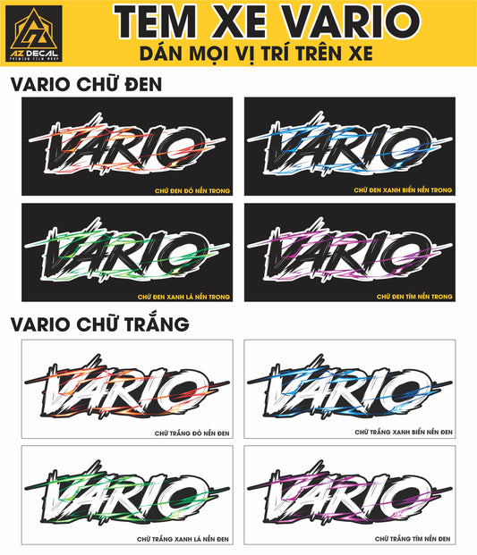 Tem Đa Vị Trí Xe Máy - Tia Sét Hãng Xe VARIO