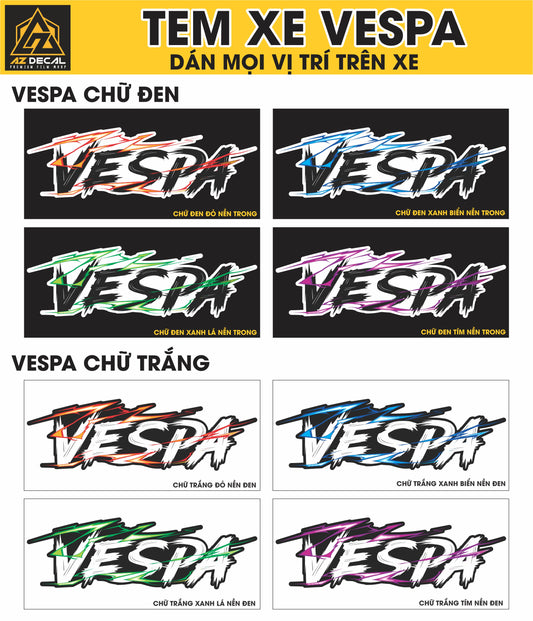 Tem Đa Vị Trí Xe Máy - Tia Sét Hãng Xe VESPA