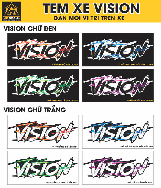 Tem Đa Vị Trí Xe Máy - Tia Sét Hãng Xe VISION