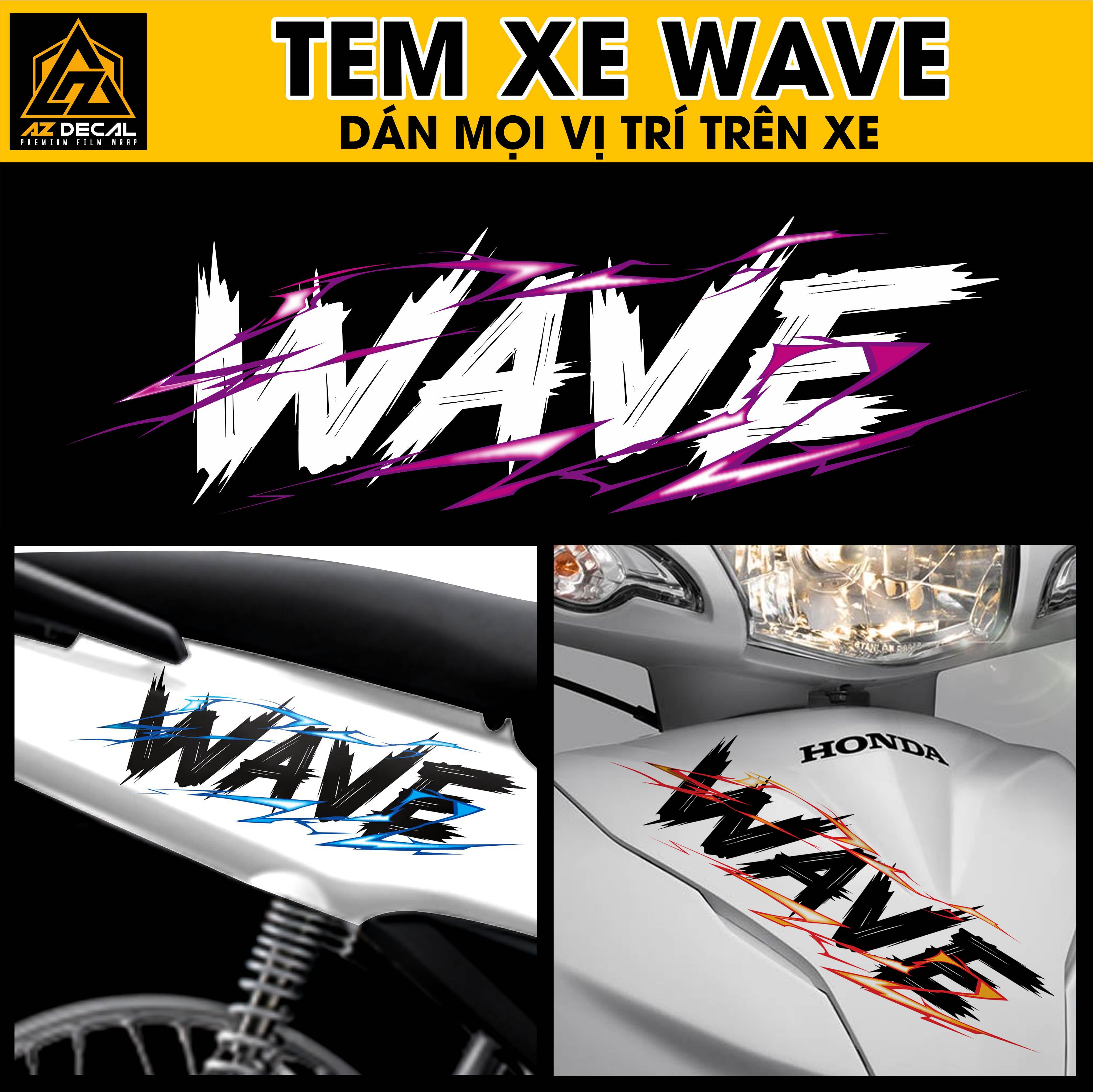 Tem Đa Vị Trí Xe Máy - Tia Sét Hãng Xe Wave