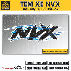 Tem Đa Vị Trí Xe Máy - Tia Sét Hãng Xe NVX ĐEN XANH