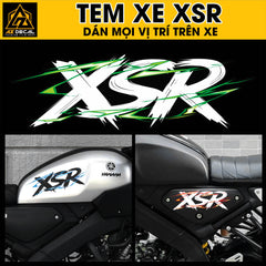 Tem Đa Vị Trí Xe Máy - Tia Sét Hãng Xe XSR