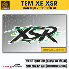 Tem Đa Vị Trí Xe Máy - Tia Sét Hãng Xe XSR ĐEN XANH LÁ