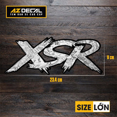 Tem Đa Vị Trí Xe Máy - Tem MOLTAL METAL Mẫu Chữ XSR size LỚN