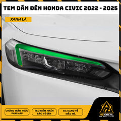 Tem Dán Chóa Đèn Honda Civic 2022-2025