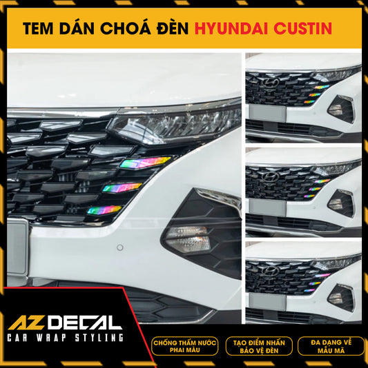 Tem Dán Chóa Đèn Hyundai Custin