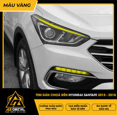 Tem Dán Chóa Đèn Hyundai Santafe 2015-2018