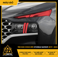 Tem Dán Chóa Đèn Hyundai Santafe 2019-2023