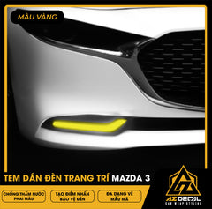 Tem Dán Chóa Đèn Mazda 3 2025