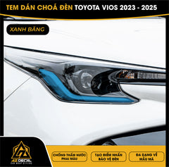 Tem Dán Chóa Đèn Toyota Vios 2023-2025