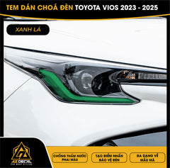 Tem Dán Chóa Đèn Toyota Vios 2023-2025