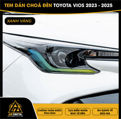 Tem Dán Chóa Đèn Toyota Vios 2023-2025
