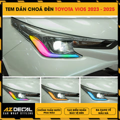 Tem Dán Chóa Đèn Toyota Vios 2023-2025