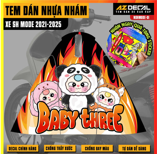 Tem nhựa nhám xe SH Mode - NSHMODE01