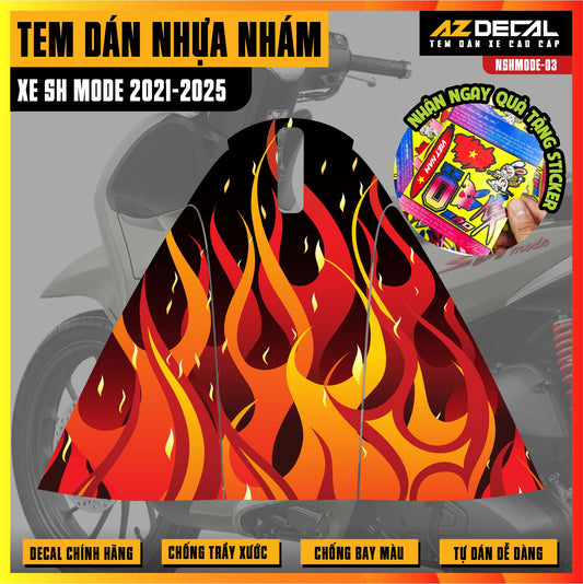 Tem nhựa nhám xe SH Mode - NSHMODE03