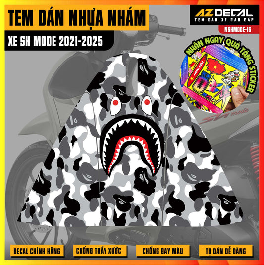 Tem nhựa nhám xe SH Mode - NSHMODE16