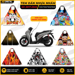 Tem nhựa nhám xe SH 2017-2019 - NSH09