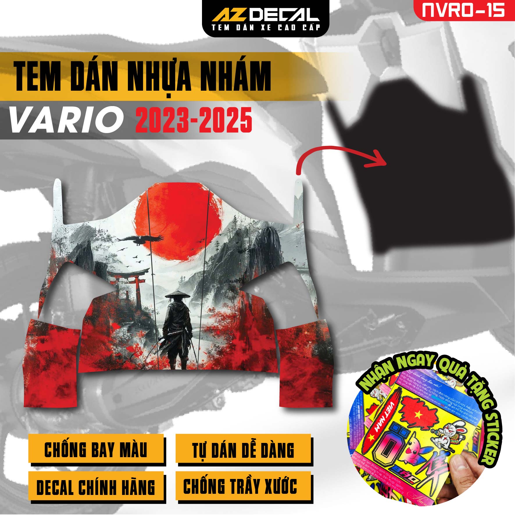 Tem nhựa nhám xe Vario - NVRO15