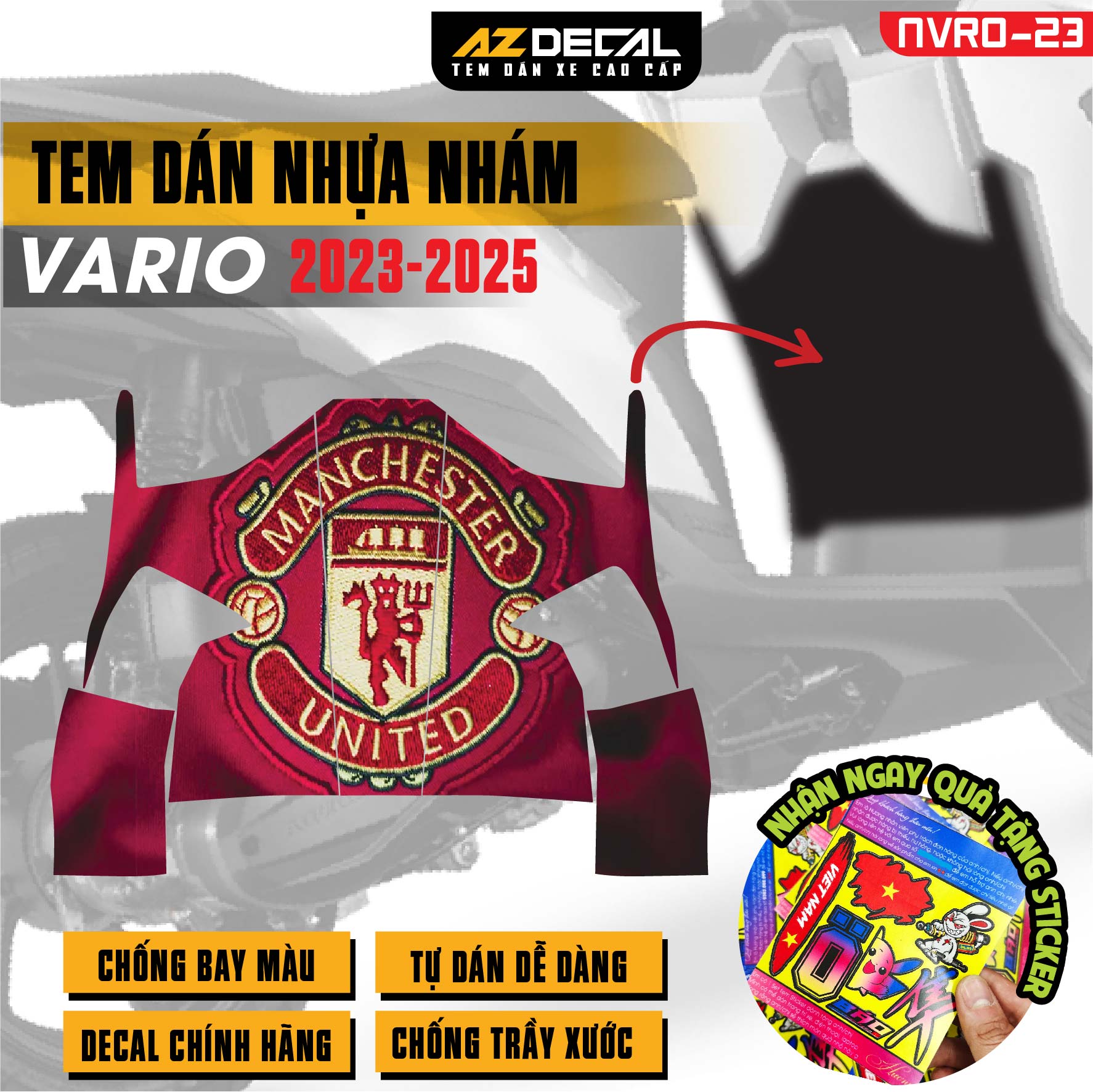 Tem nhựa nhám xe Vario - NVRO23
