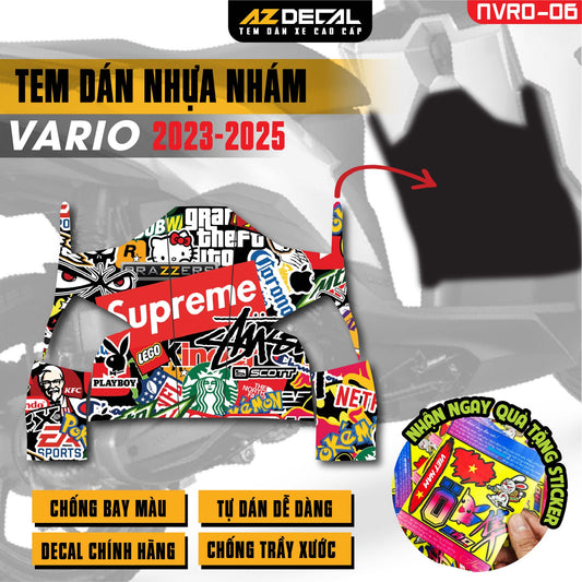 Tem nhựa nhám xe Vario - NVRO06