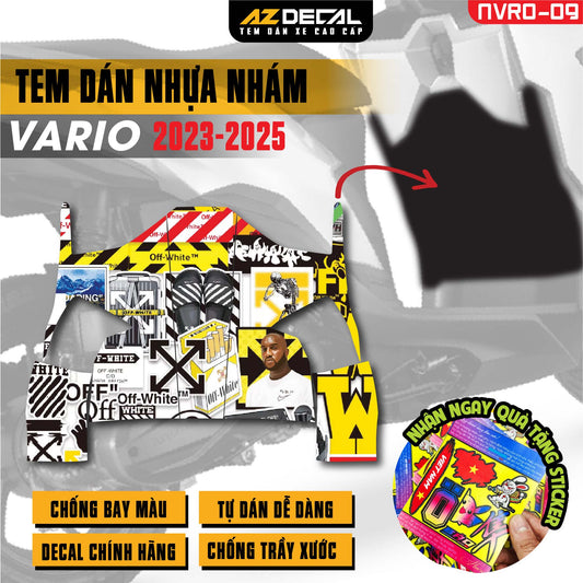 Tem nhựa nhám xe Vario - NVRO09