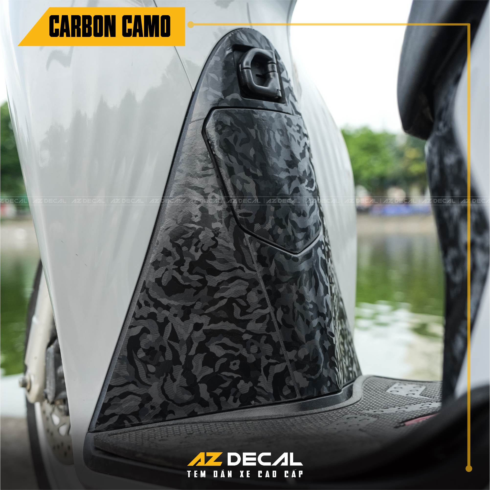 Tem Nhựa Nhám Carbon Camo