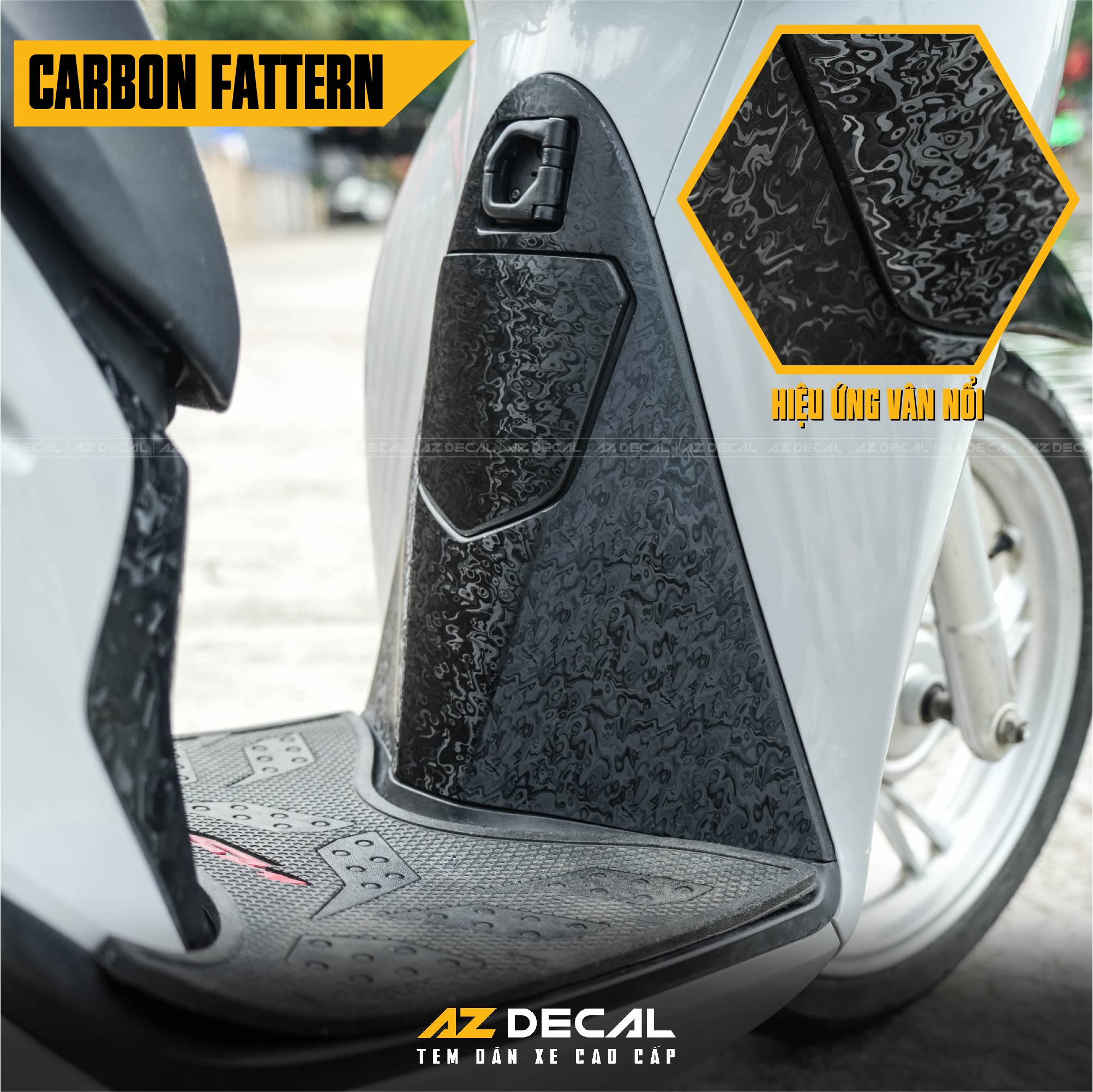 Tem Nhựa Nhám Carbon Pattern