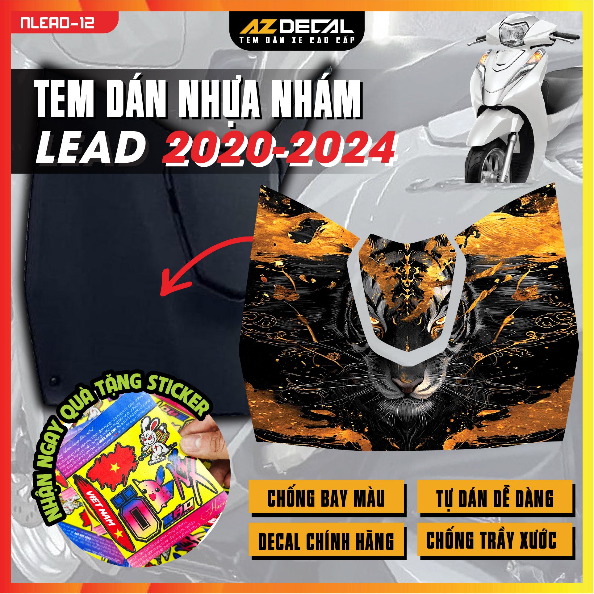 Tem nhựa nhám xe Lead - NLEAD12