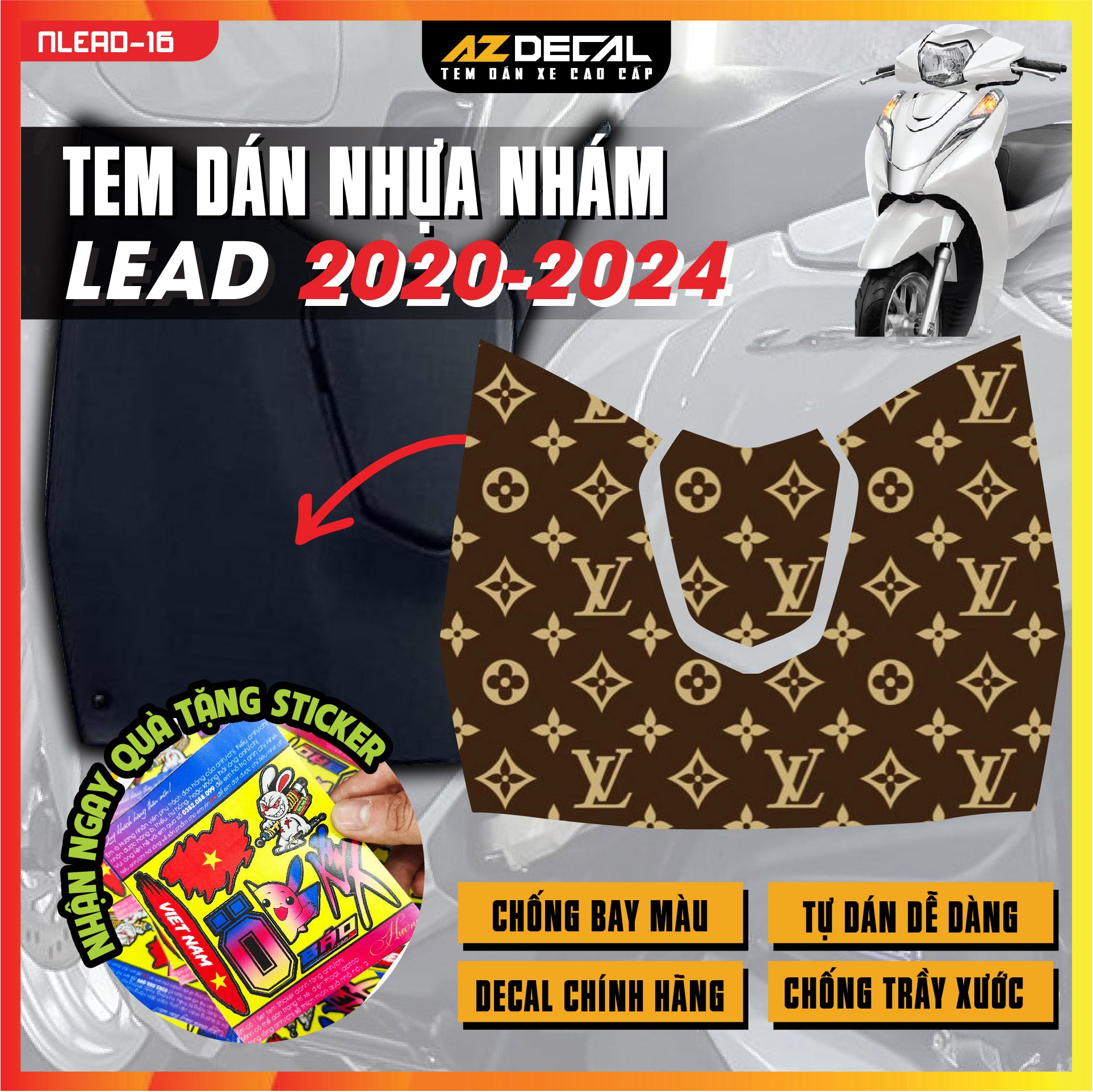 Tem nhựa nhám xe Lead - NLEAD16