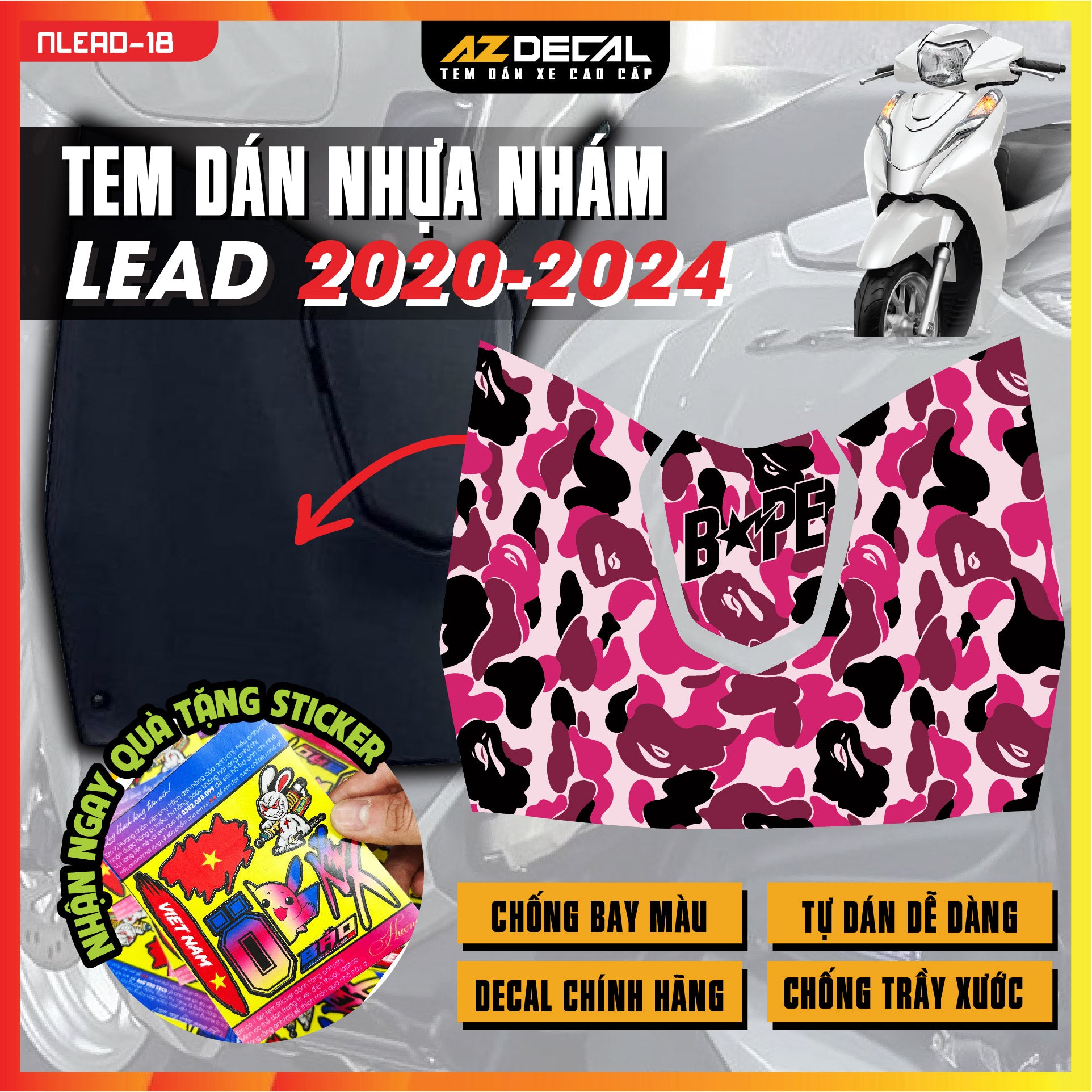 Tem nhựa nhám xe Lead - NLEAD18