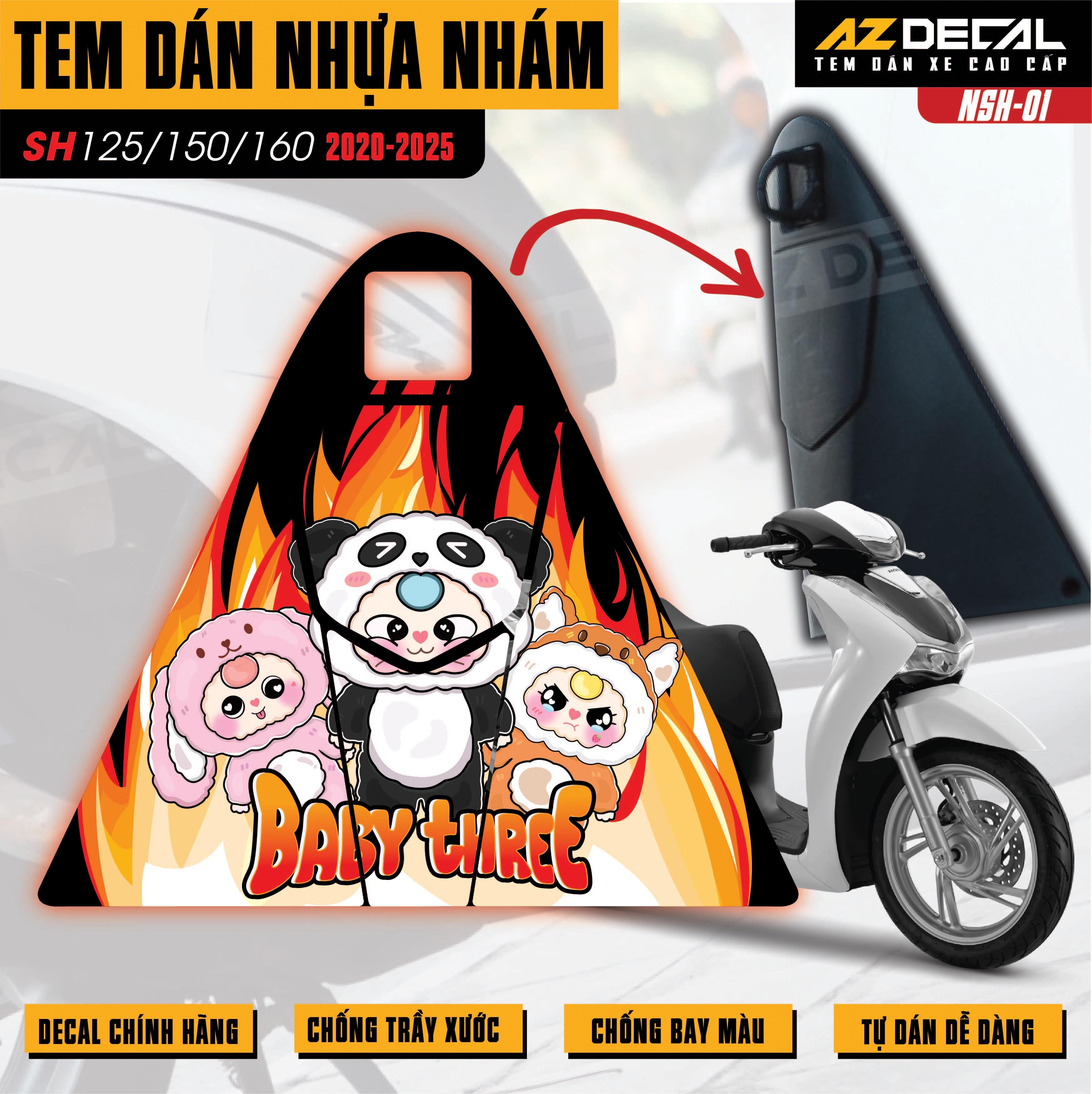 Tem nhựa nhám SH 2020-2025 NSH-02