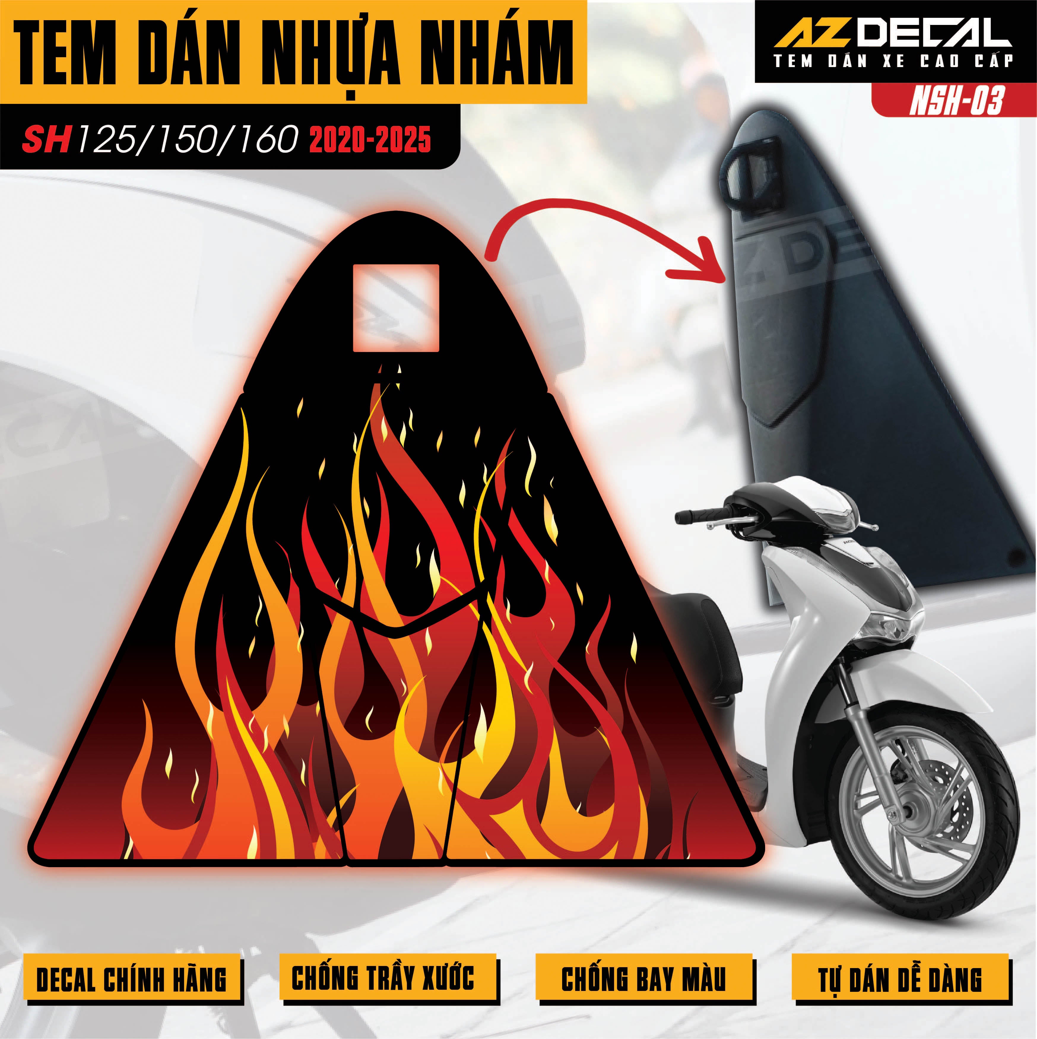 Tem nhựa nhám SH 2020-2025 NSH-03