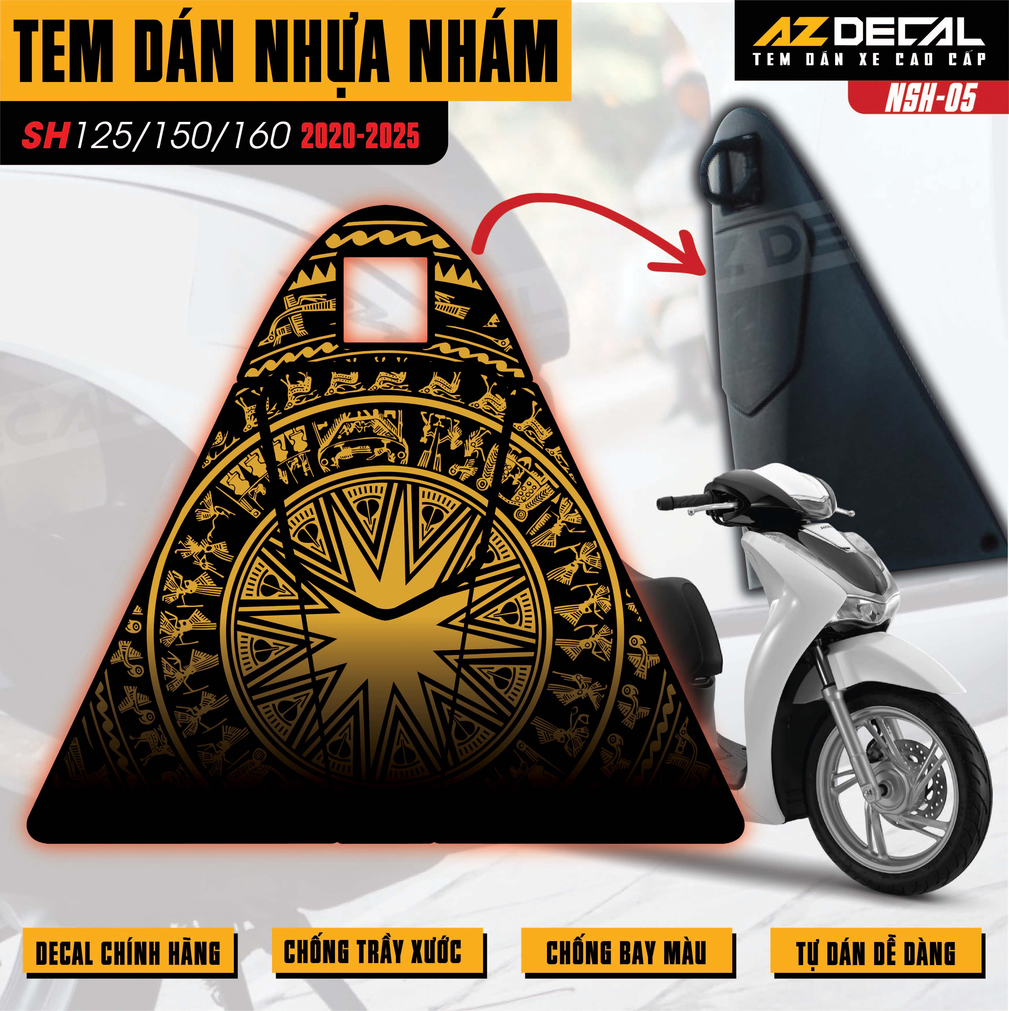 Tem nhựa nhám SH 2020-2025 NSH-05