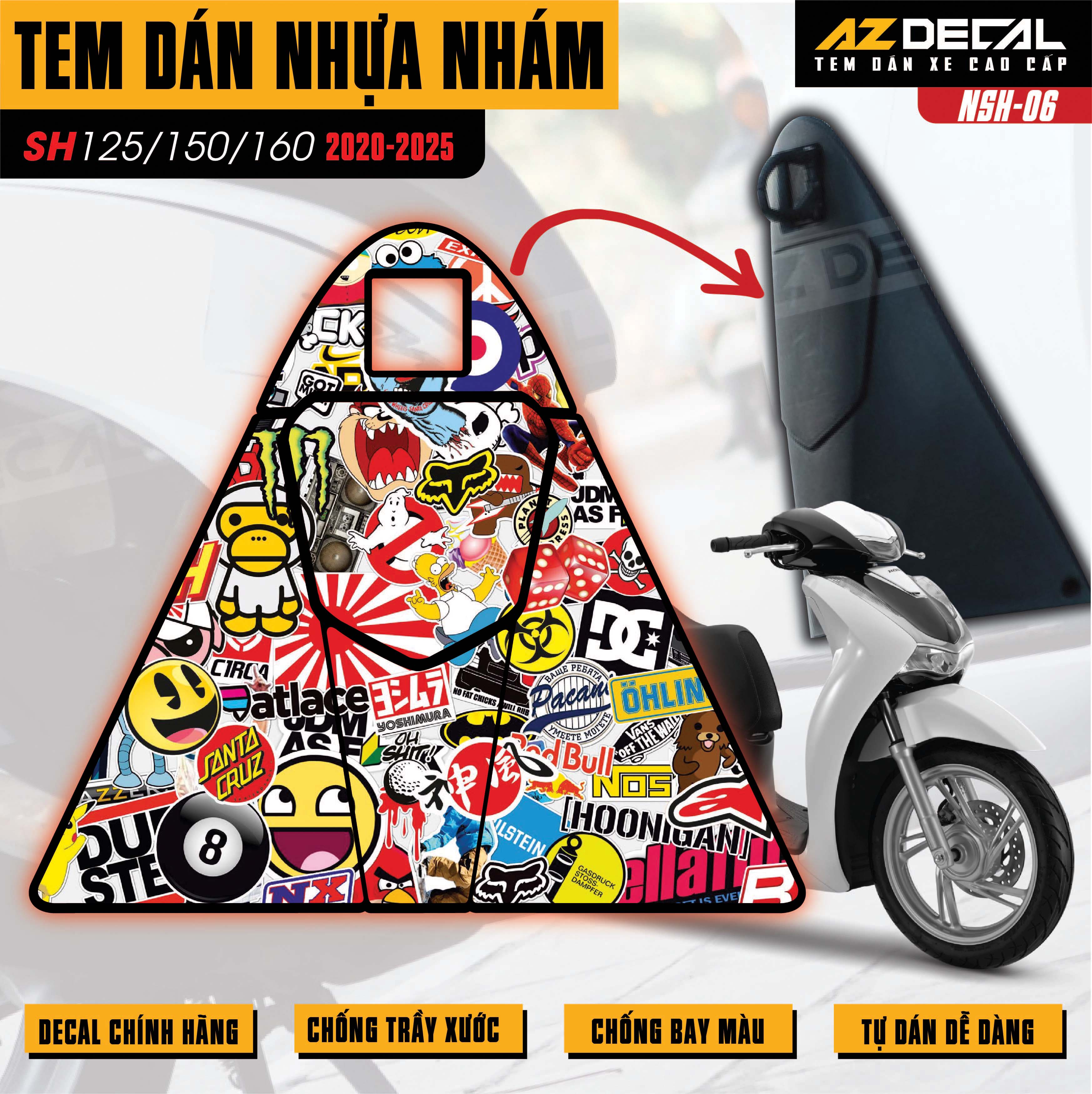 Tem nhựa nhám SH 2020-2025 NSH-06