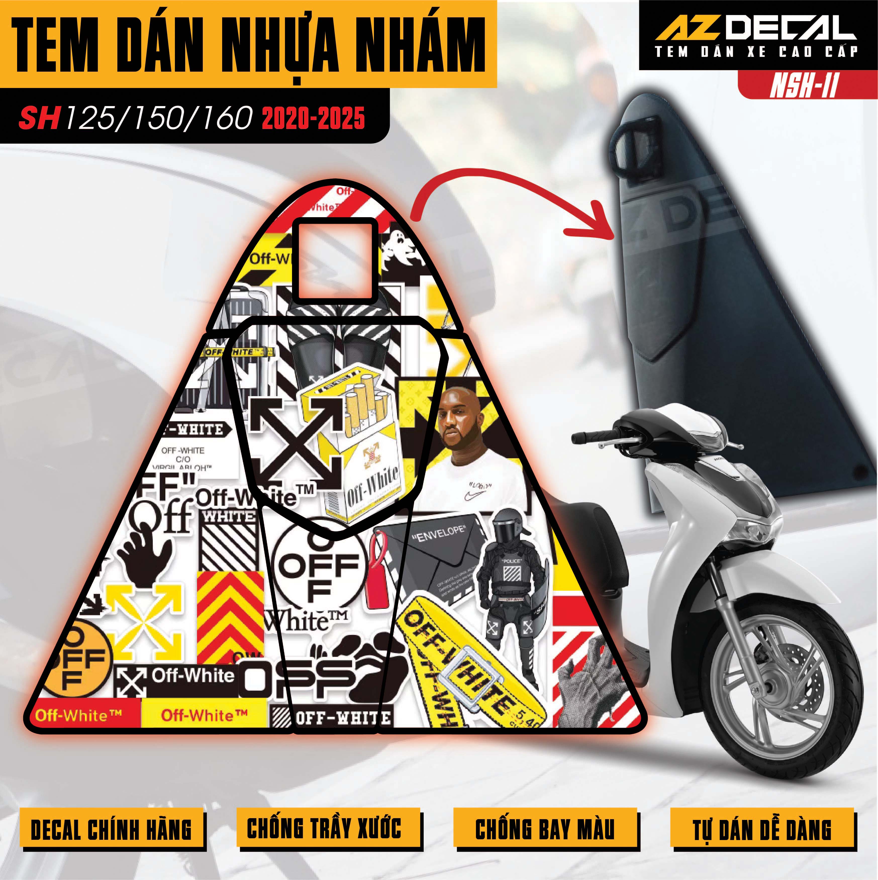 Tem nhựa nhám SH 2020-2025 NSH-11