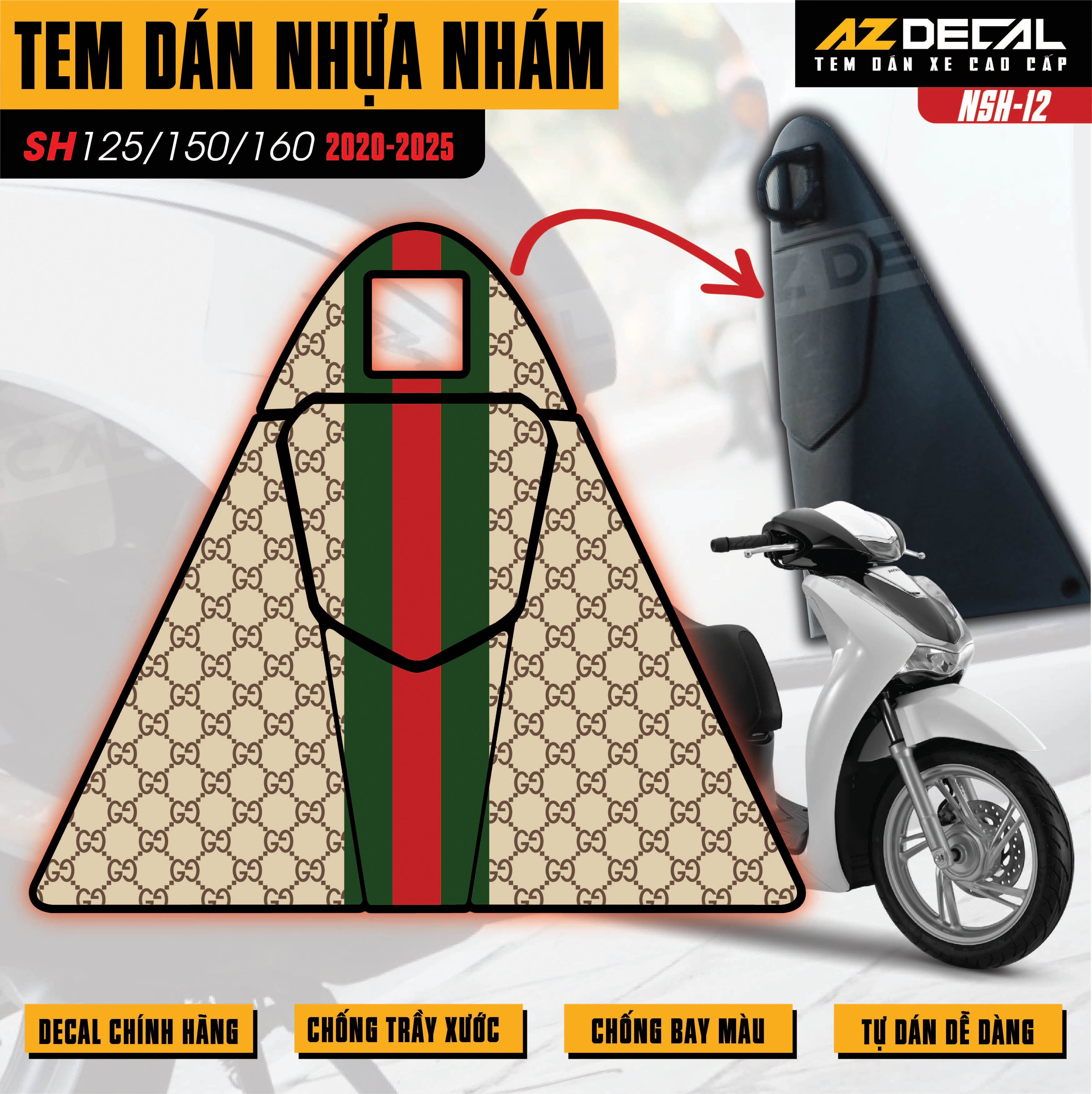 Tem nhựa nhám SH 2020-2025 NSH-12