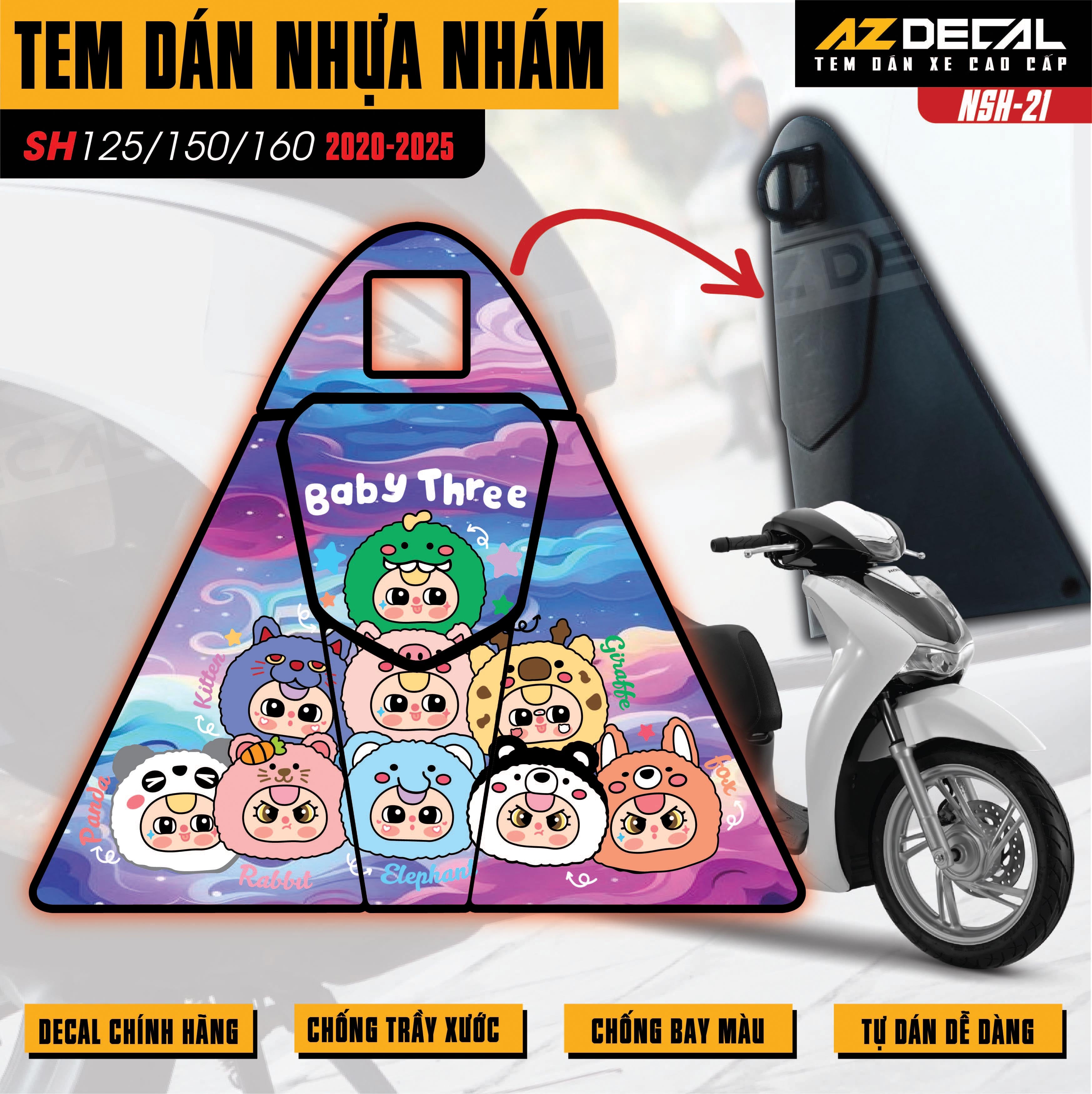 Tem nhựa nhám SH 2020-2025 NSH-21