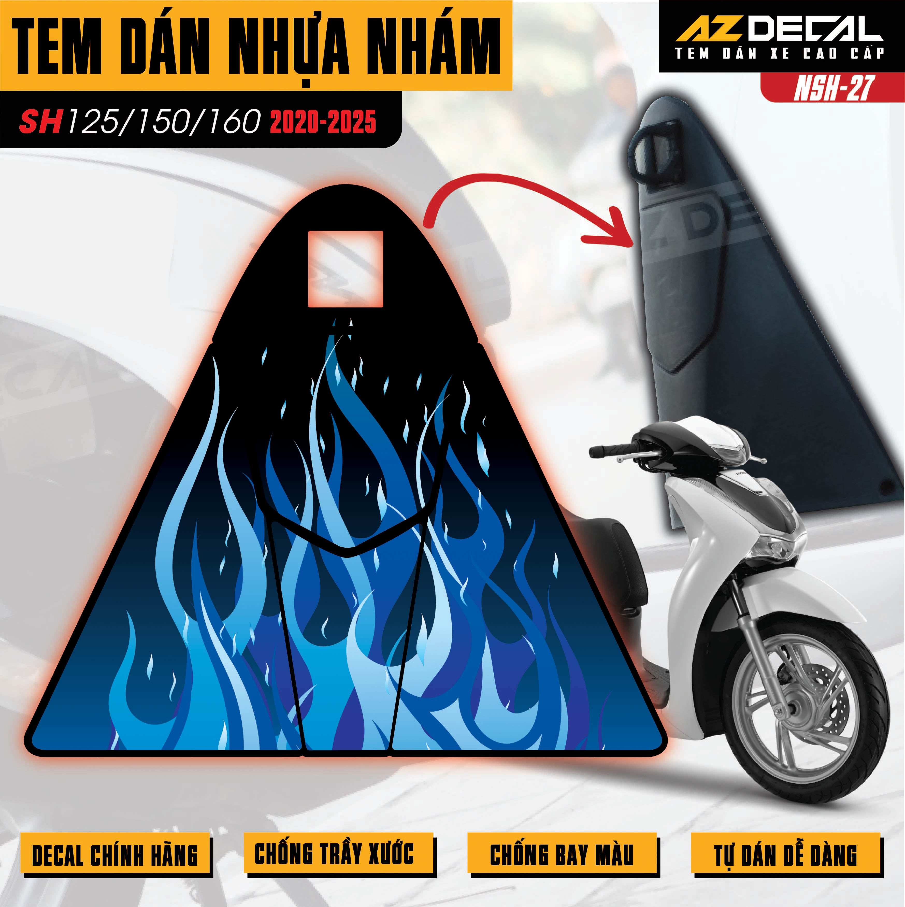 Tem nhựa nhám SH 2020-2025 NSH-27