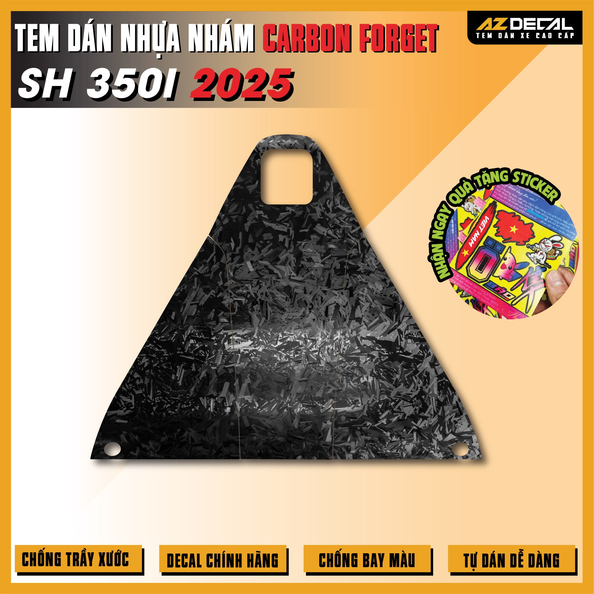 Tem Nhựa Nhám Carbon Forged SH 350i