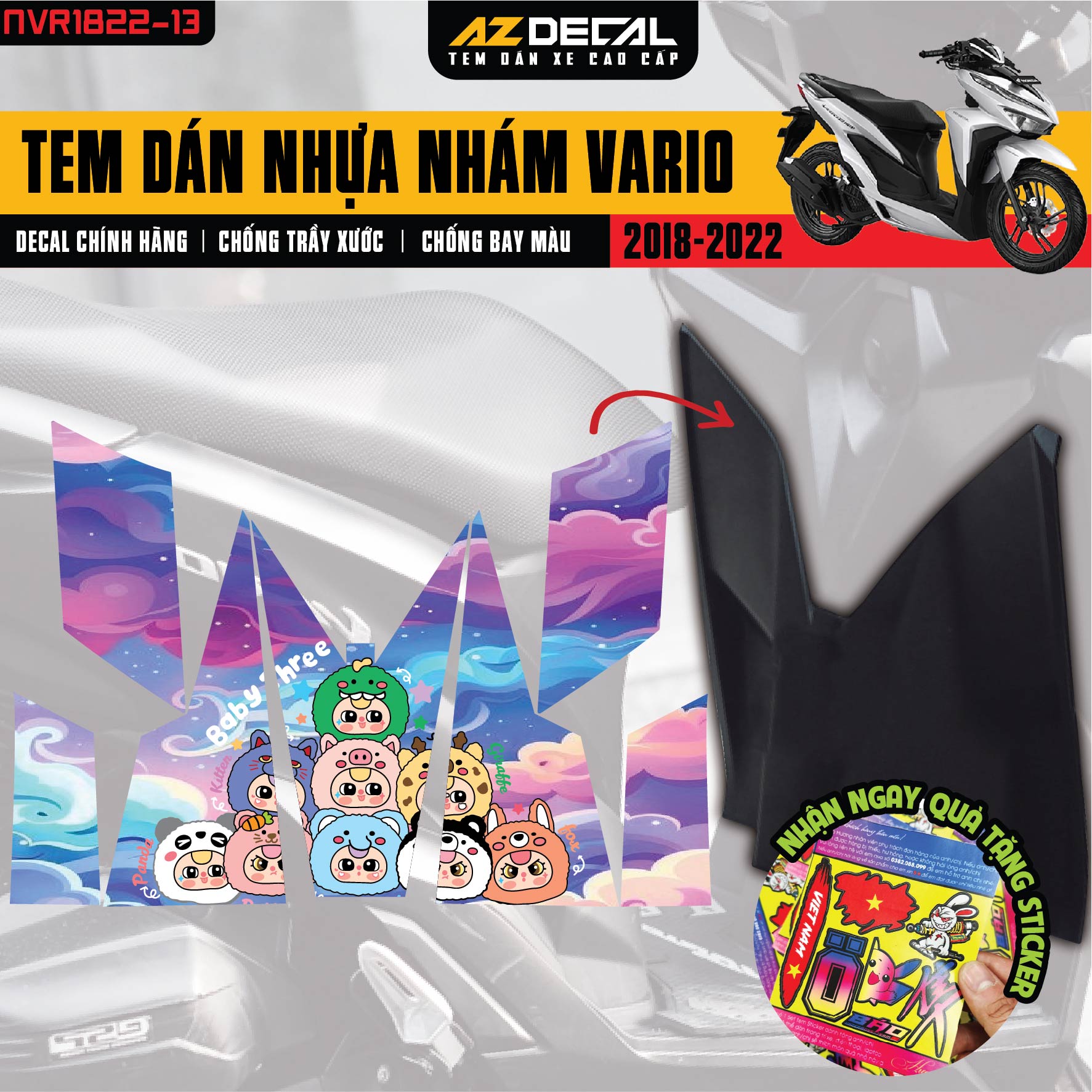 Tem nhựa nhám Vario 2018-2022 VR1822-13