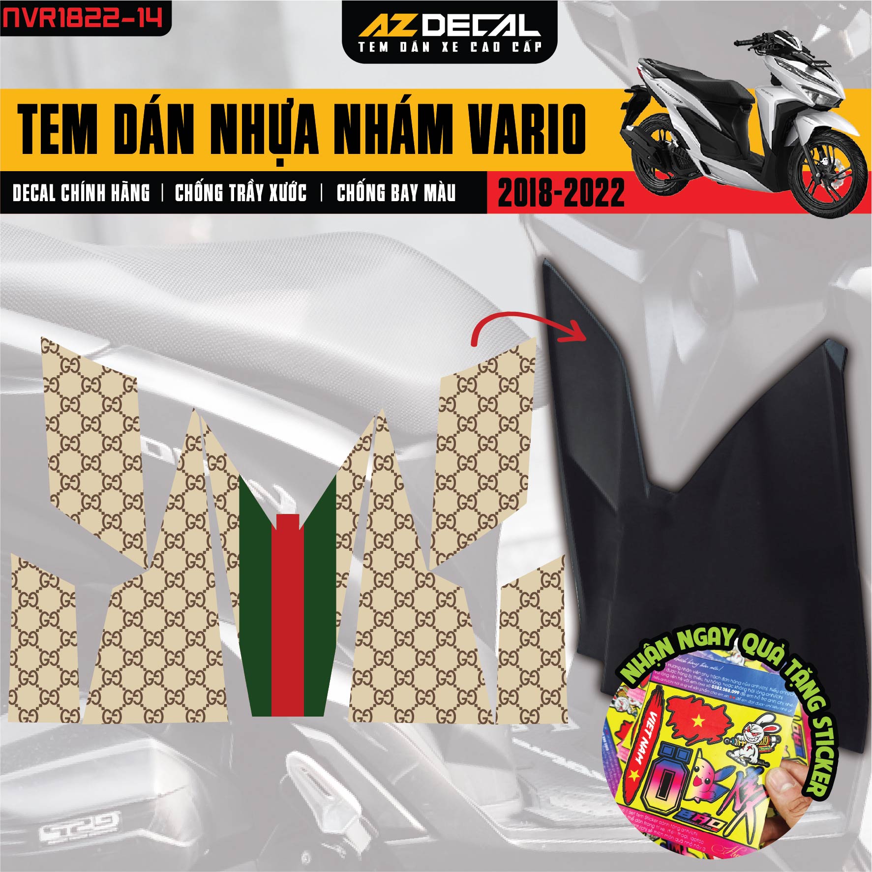 Tem nhựa nhám Vario 2018-2022 VR1822-14