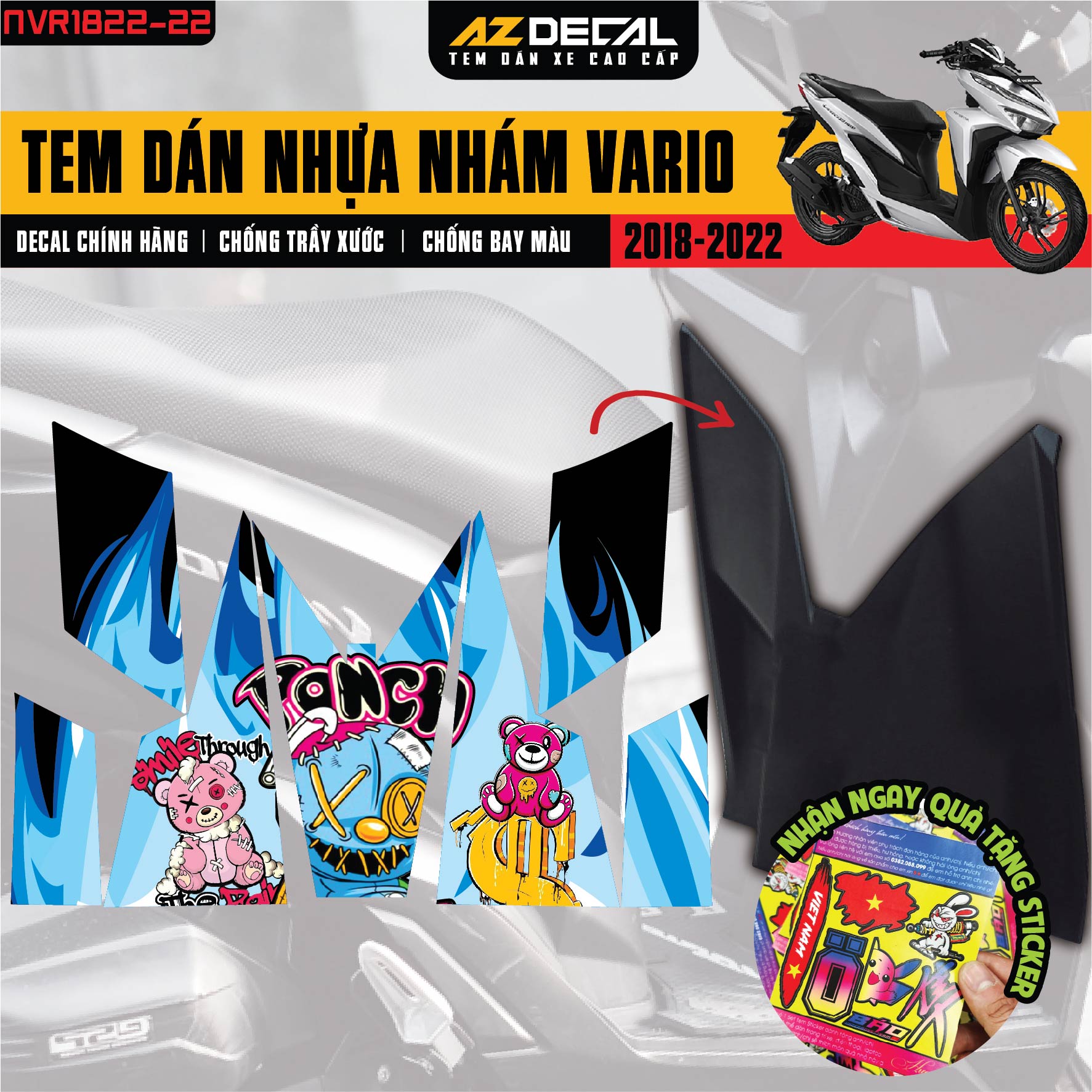 Tem nhựa nhám Vario 2018-2022 VR1822-22