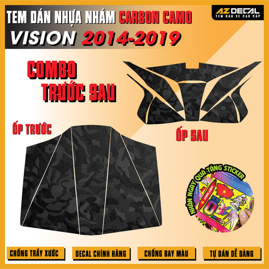 Tem Nhựa Nhám Carbon Camo Vision 2014-2019