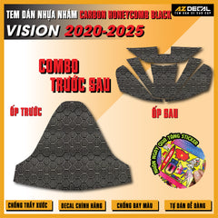 Tem Nhựa Nhám Carbon Honeycomb Black Vision 2020-2025