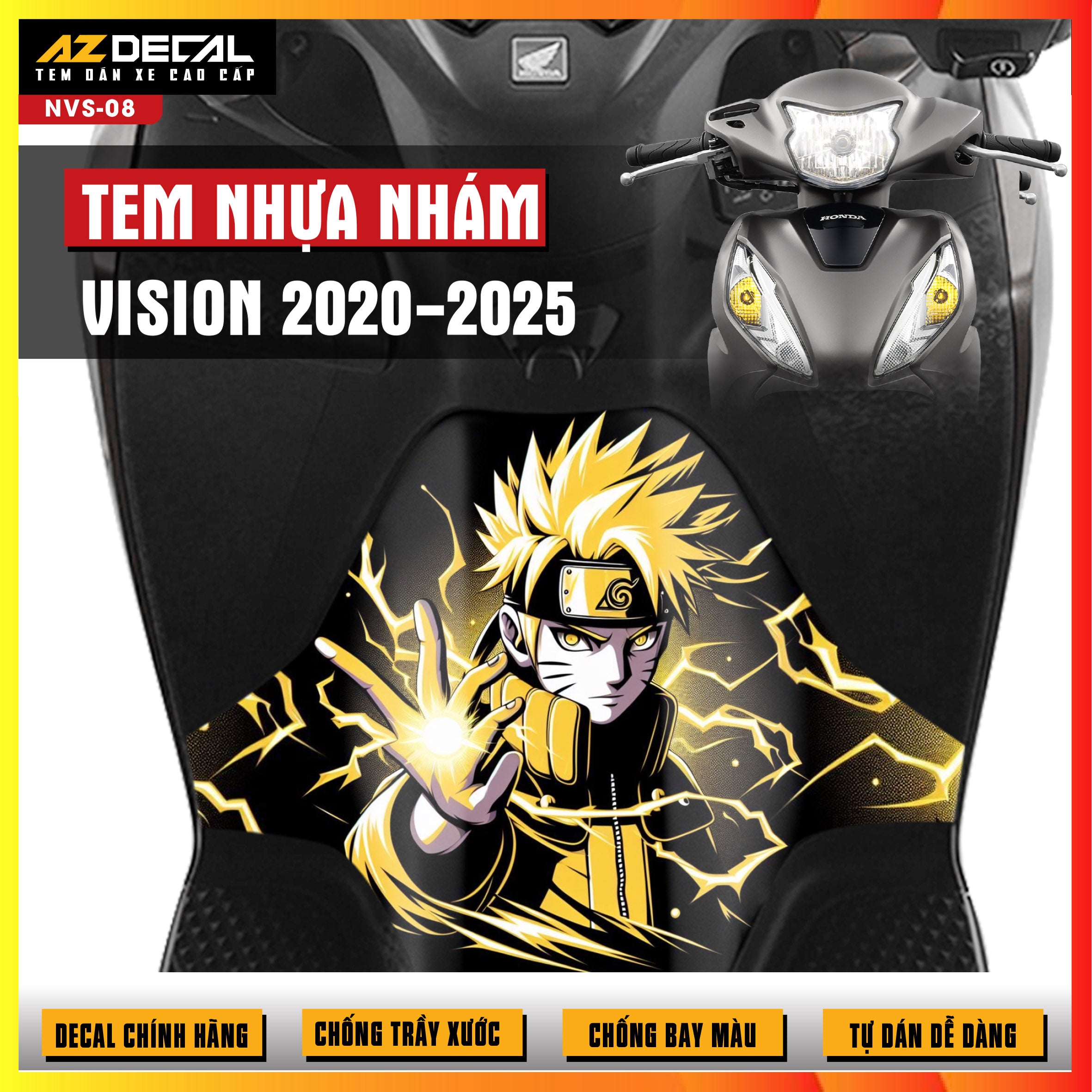 Tem nhựa nhám xe Vision - NVS08