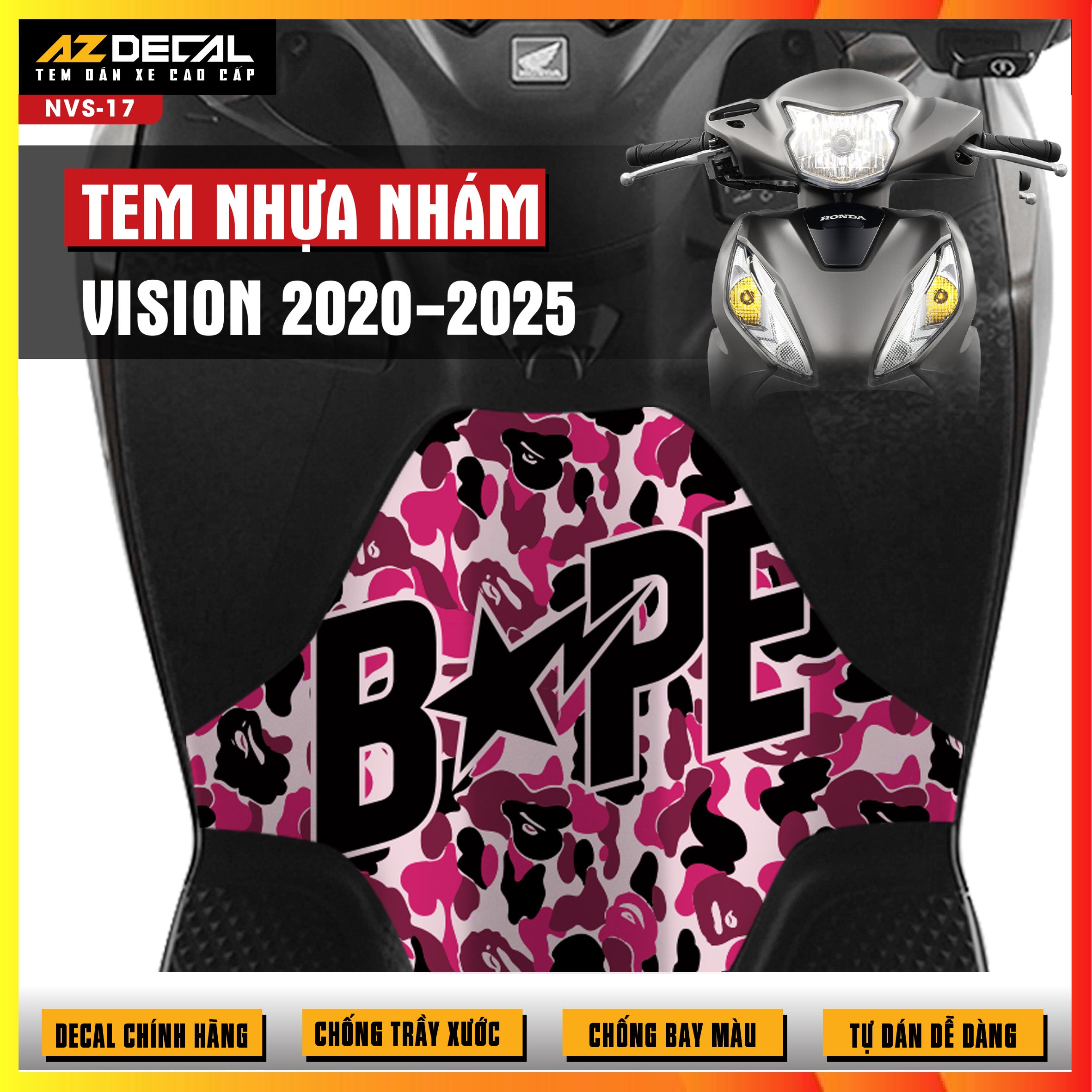Tem nhựa nhám xe Vision 2020-2025 NVS17